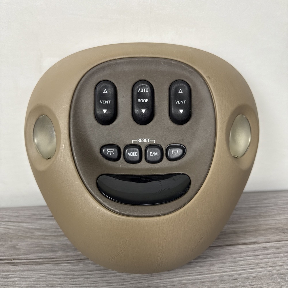 97-03 Ford F-150 Expedition Overhead Console Display Dome Lights W/Sunroof Beige